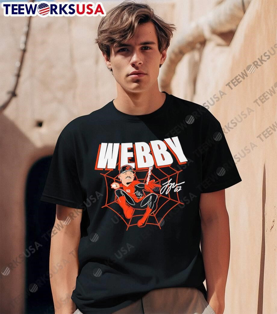 Webby spider web baseball player - Adult & Kids T-Shirts, Sweatshirts & Hoodies apparel design preview 1