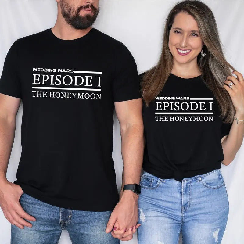 Wedding Wars Episode 1 Funny Honeymoon Matching Wife - Adult & Kids T-Shirts, Sweatshirts & Hoodies apparel design preview 1