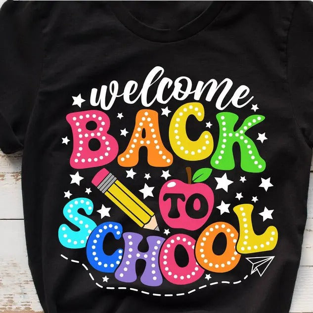 Welcome Back School 1st Day First Hello - Adult & Kids T-Shirts, Sweatshirts & Hoodies apparel design preview 1
