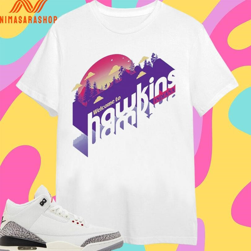 Welcome To Hawkins Indiana - Adult & Kids T-Shirts, Sweatshirts & Hoodies apparel design preview 1