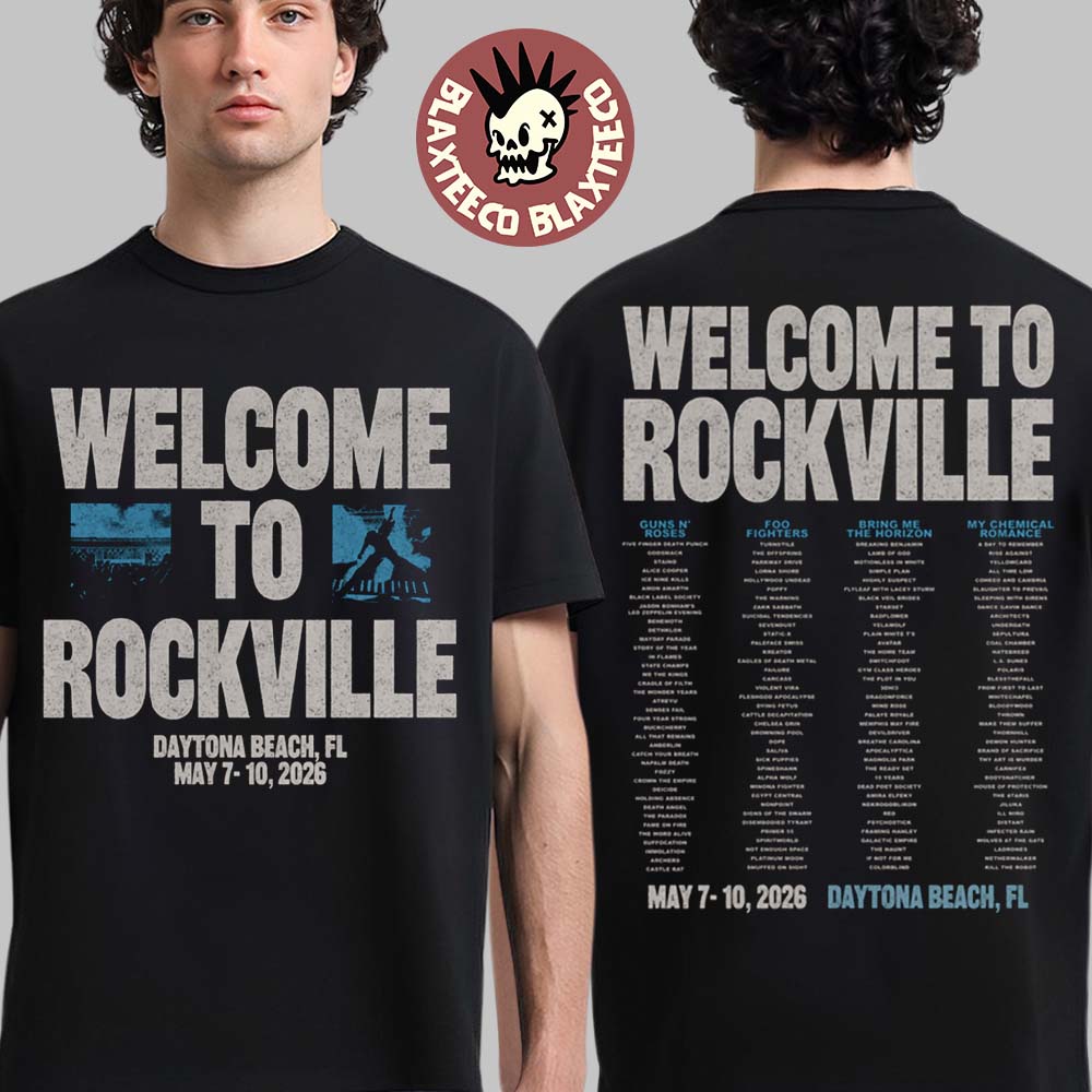 Welcome To Rockville 2026 Festival Merch Daytona - Adult & Kids T-Shirts, Sweatshirts & Hoodies apparel design preview 1