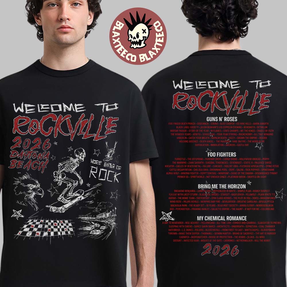 Welcome To Rockville 2026 Festival Merch Daytona - Adult & Kids T-Shirts, Sweatshirts & Hoodies apparel design preview 1