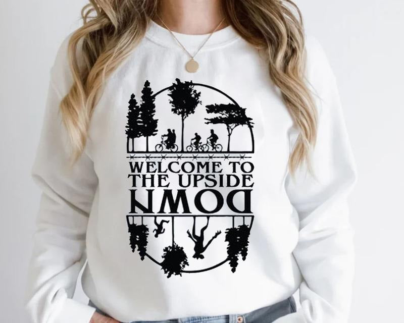Welcome Upside Down Demogorgon ST Movie Hawkins Vecna - Adult & Kids T-Shirts, Sweatshirts & Hoodies apparel design preview 1