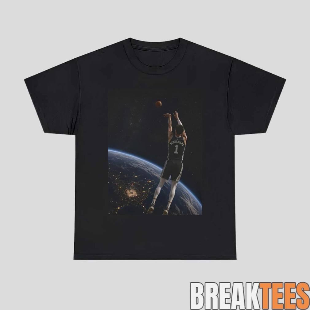 Wemby Alien Victor Wembanyama 3 Points - Adult & Kids T-Shirts, Sweatshirts & Hoodies apparel design preview 1