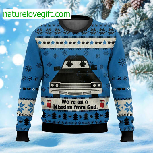 We’re On A Mission From God Ugly Christmas Sweater - Holiday Gift product image