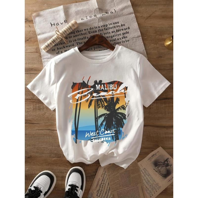 West Coast Landscape Printed Short Sleeve Top 100% - Adult & Kids T-Shirts, Sweatshirts & Hoodies apparel design preview 1