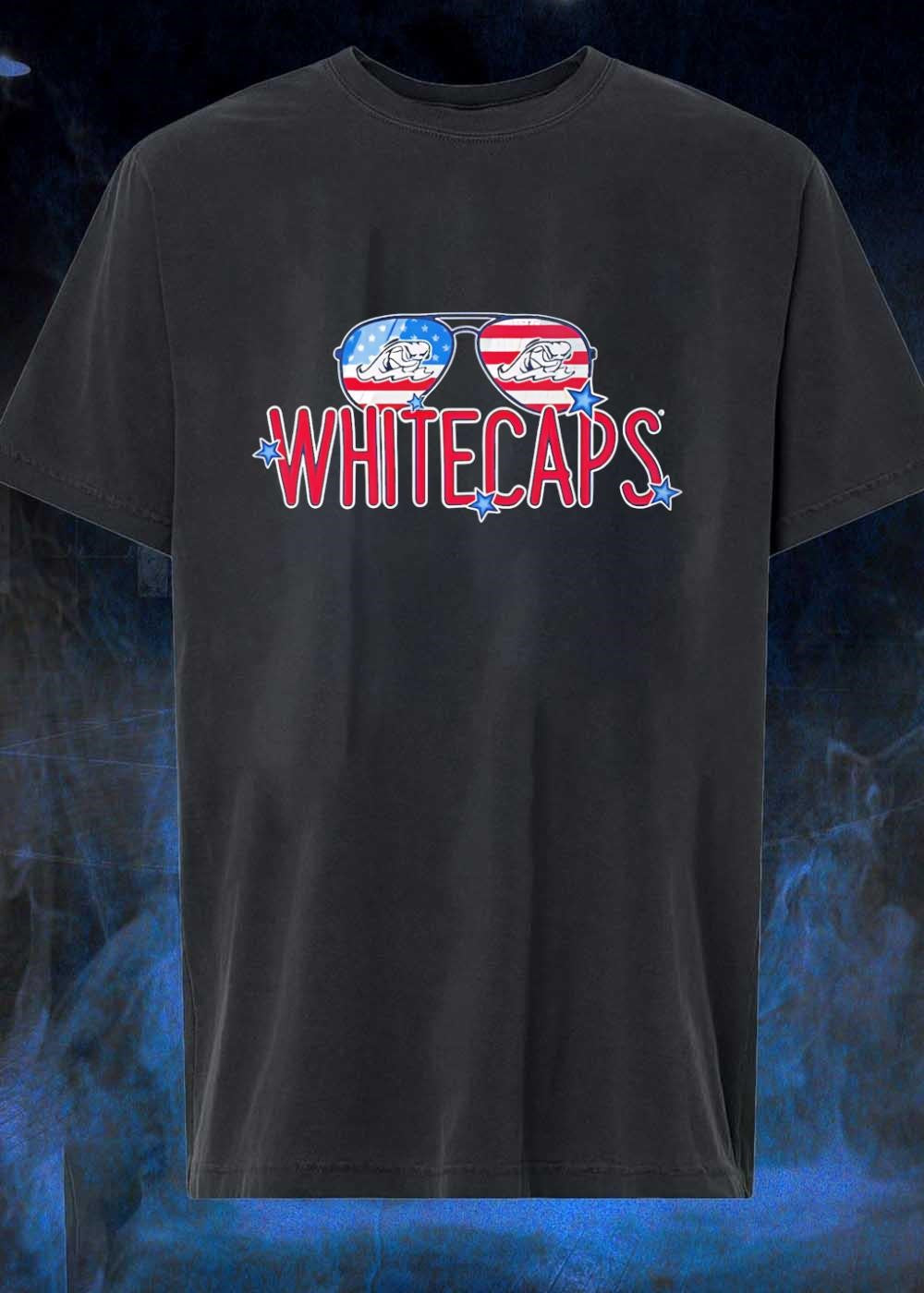 West Michigan Whitecaps American Flag Sunglasses - Adult & Kids T-Shirts, Sweatshirts & Hoodies apparel design preview 1