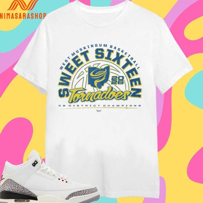 West Muskingum Basketball Sweet Sixteen Tornadoes D5 - Adult & Kids T-Shirts, Sweatshirts & Hoodies apparel design preview 1