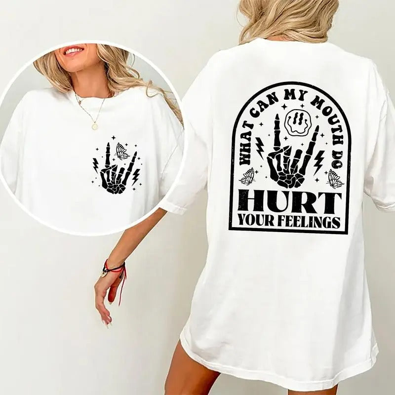 What Can My Mouth Do? Hurt Your Feeling Funny - Adult & Kids T-Shirts, Sweatshirts & Hoodies apparel design preview 1