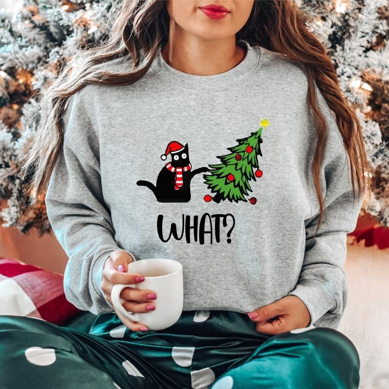 What Cat Funny Black Lover Mother Tree - Adult & Kids T-Shirts, Sweatshirts & Hoodies apparel design preview 1