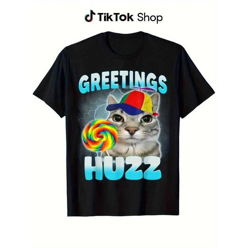 Where Huzz Funny Cat Meme Humor Sarcastic 02 - Adult & Kids T-Shirts, Sweatshirts & Hoodies apparel design preview 1