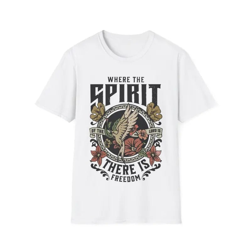 Where Spirit Lord Is There Freedom Menswear Top - Adult & Kids T-Shirts, Sweatshirts & Hoodies apparel design preview 1