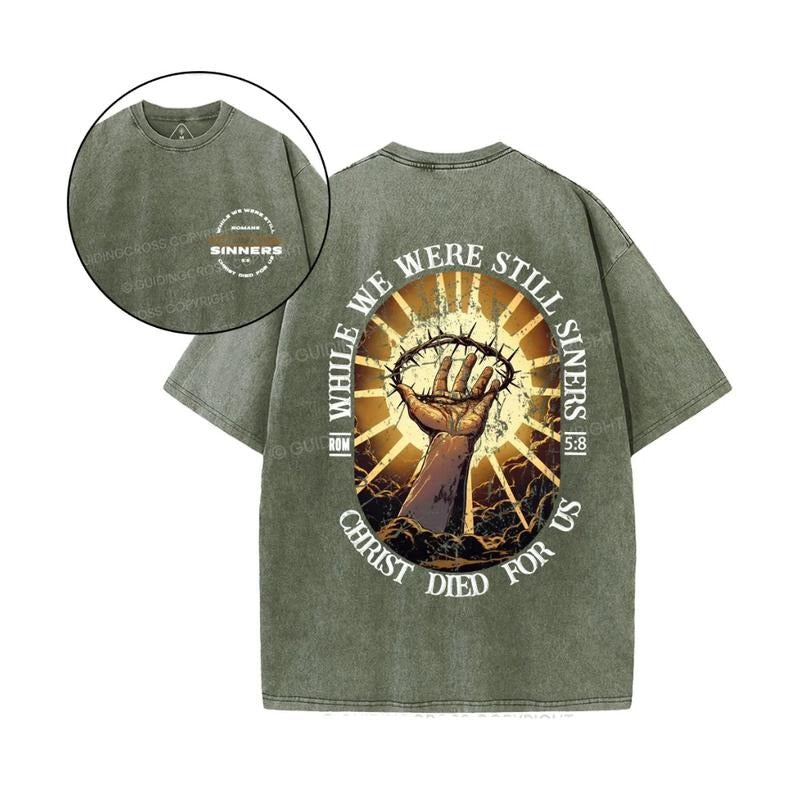 While We Were Still Siners Christ Died Us Pure - Adult & Kids T-Shirts, Sweatshirts & Hoodies apparel design preview 1
