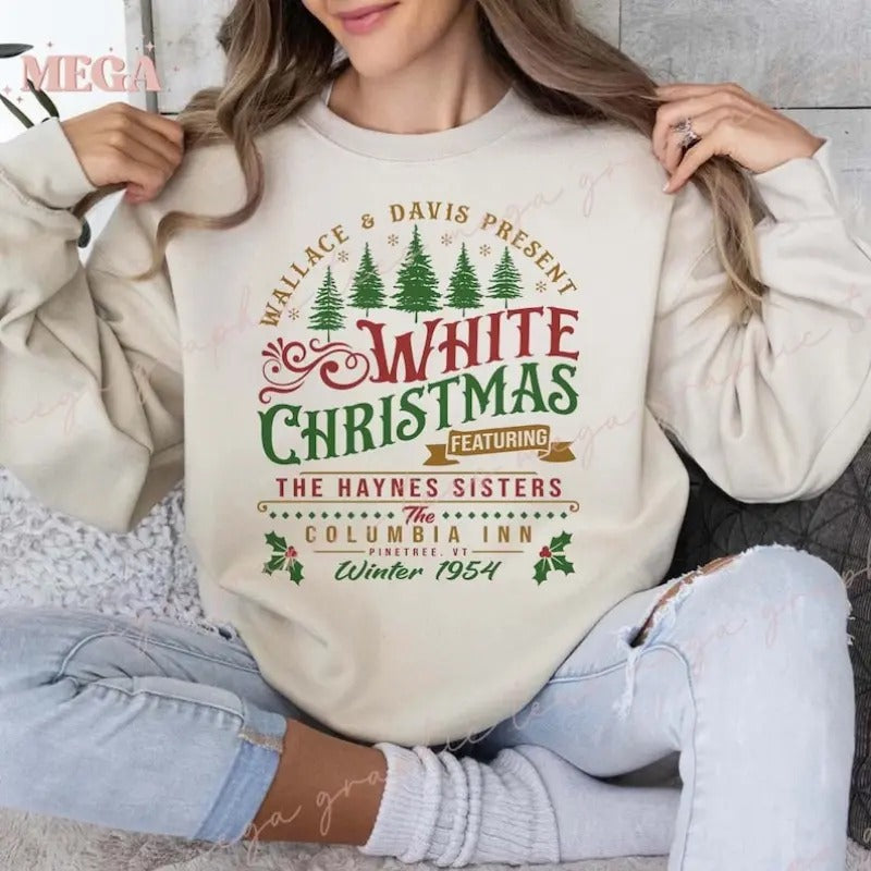 White Columbia Inn Pine Tree Vermont Movie Cotton - Adult & Kids T-Shirts, Sweatshirts & Hoodies apparel design preview 1