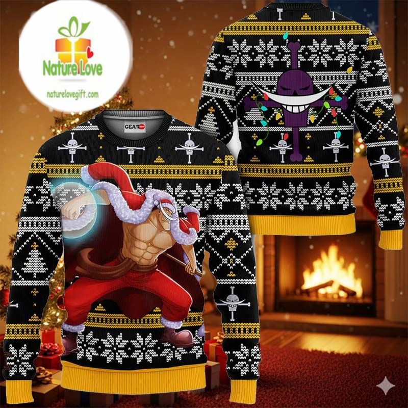 Whitebeard Anime Xmas Gifts One Piece Ugly Christmas Sweater - Holiday Gift product image