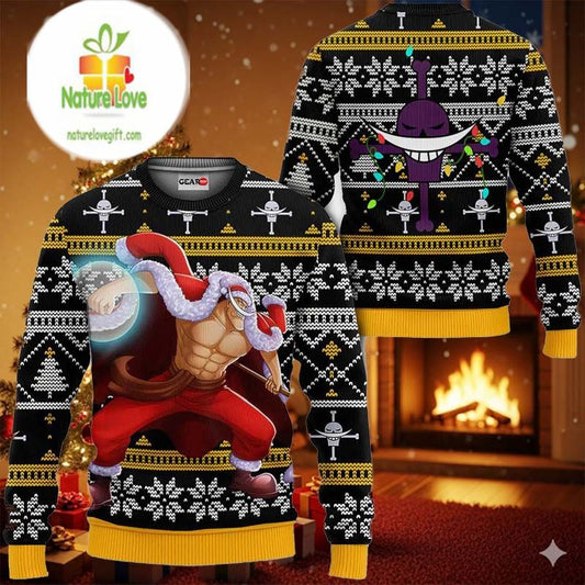 Whitebeard Anime Xmas Gifts One Piece Ugly Christmas Sweater - Holiday Gift product image