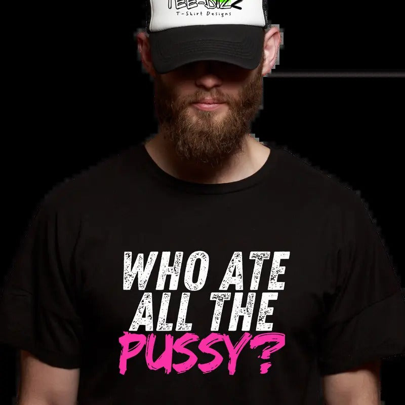 Who Ate All Funny Cotton Menswear Top - Adult & Kids T-Shirts, Sweatshirts & Hoodies apparel design preview 1