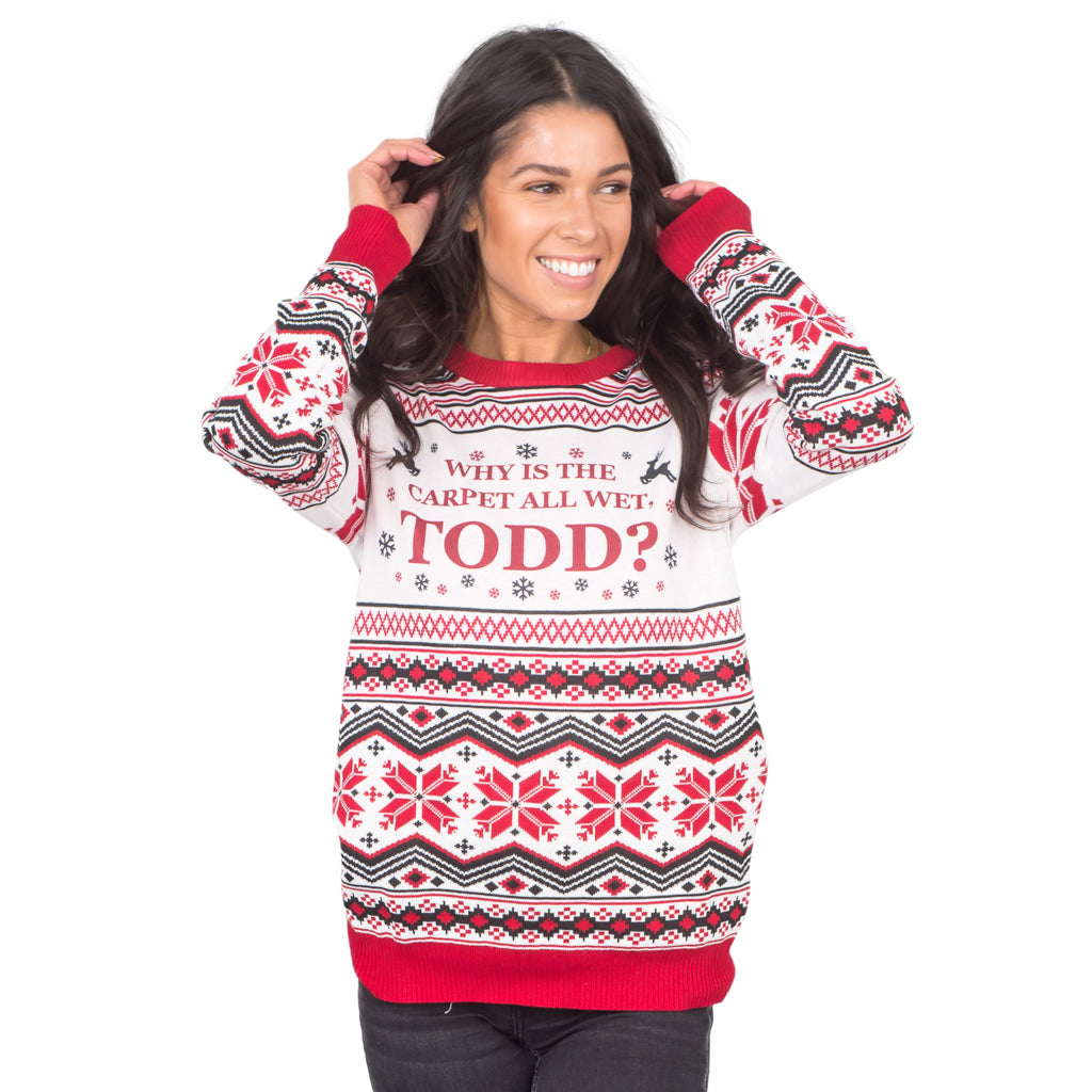 Why is the Carpet all Wet, Todd? Ugly Christmas Sweater - Gift Idea product image 3