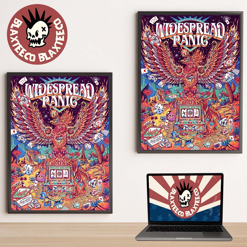 Widespread Panic Las Vegas NV 2026 Merch Tour Poster - Adult & Kids T-Shirts, Sweatshirts & Hoodies apparel design preview 1