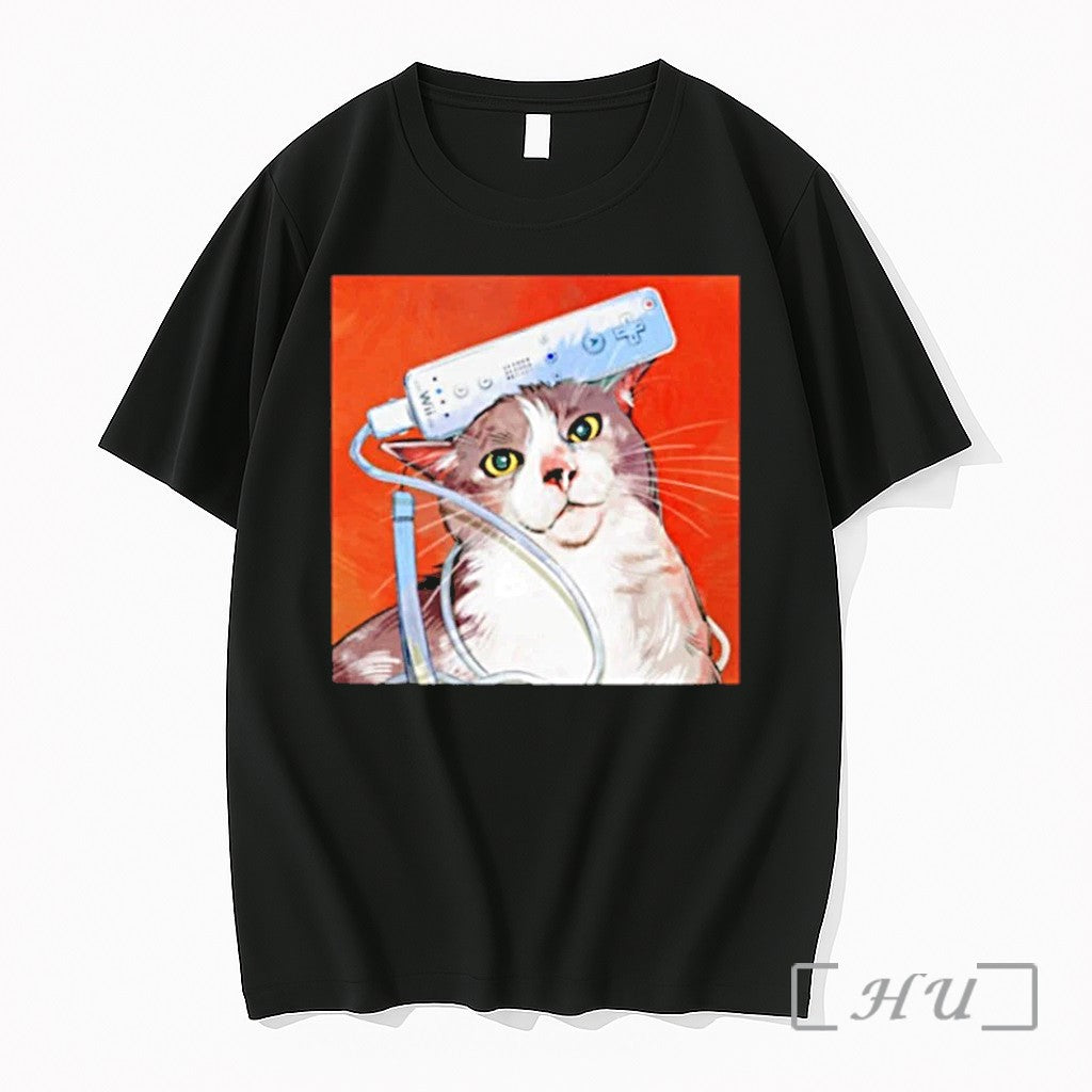 Wii Remote Cat Gamer Series Sweater Jpg - Adult & Kids T-Shirts, Sweatshirts & Hoodies apparel design preview 1