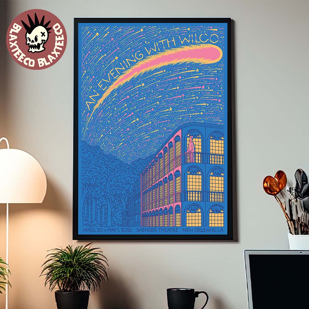 Wilco New Orleans Los Angeles 2026 Shows Poster At - Adult & Kids T-Shirts, Sweatshirts & Hoodies apparel design preview 1