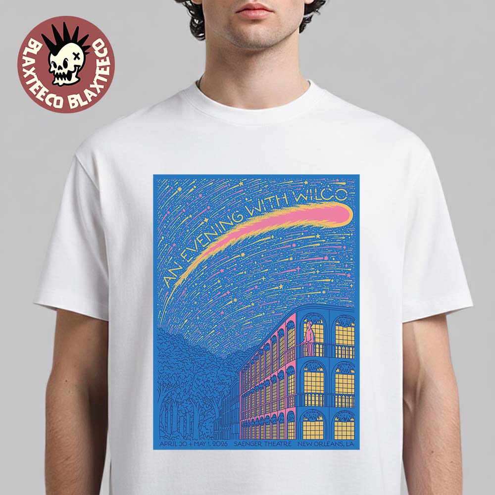 Wilco New Orleans Los Angeles 2026 Shows Poster At - Adult & Kids T-Shirts, Sweatshirts & Hoodies apparel design preview 1