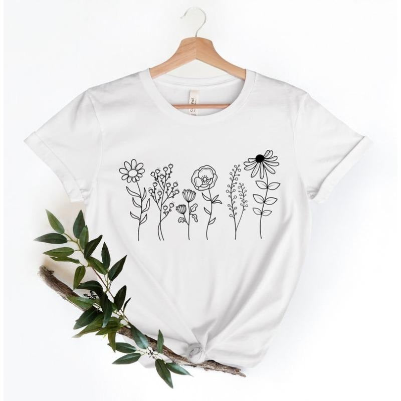 Wild Flowers Wildflower Floral Botanical Flower - Adult & Kids T-Shirts, Sweatshirts & Hoodies apparel design preview 1