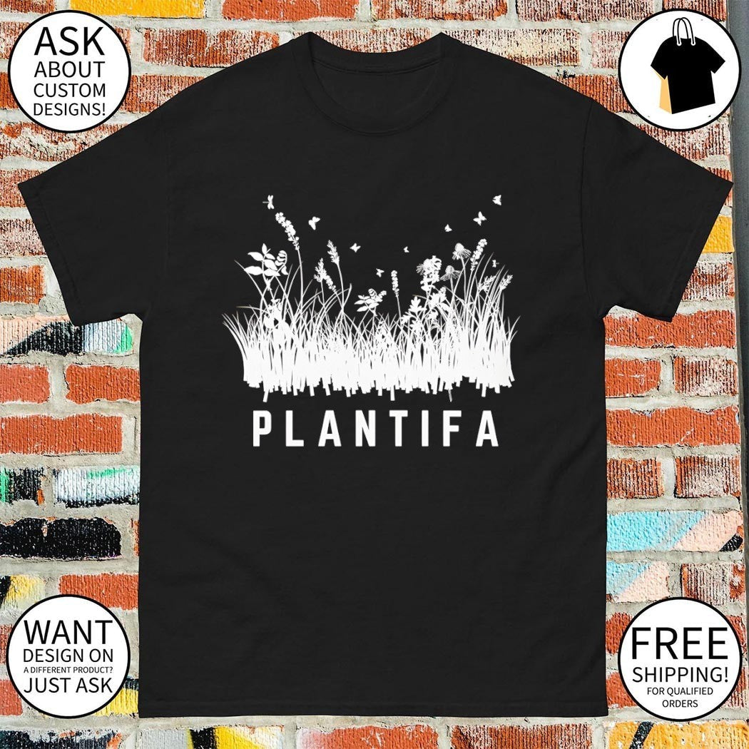 Wildflowers and Butterflies Plantifa floral vintage - Adult & Kids T-Shirts, Sweatshirts & Hoodies apparel design preview 1
