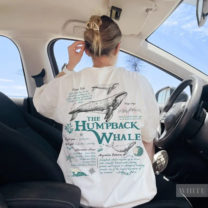 Humpback Whale Facts Retro 90s Oceancore Marine - Adult & Kids T-Shirts, Sweatshirts & Hoodies apparel design preview 1