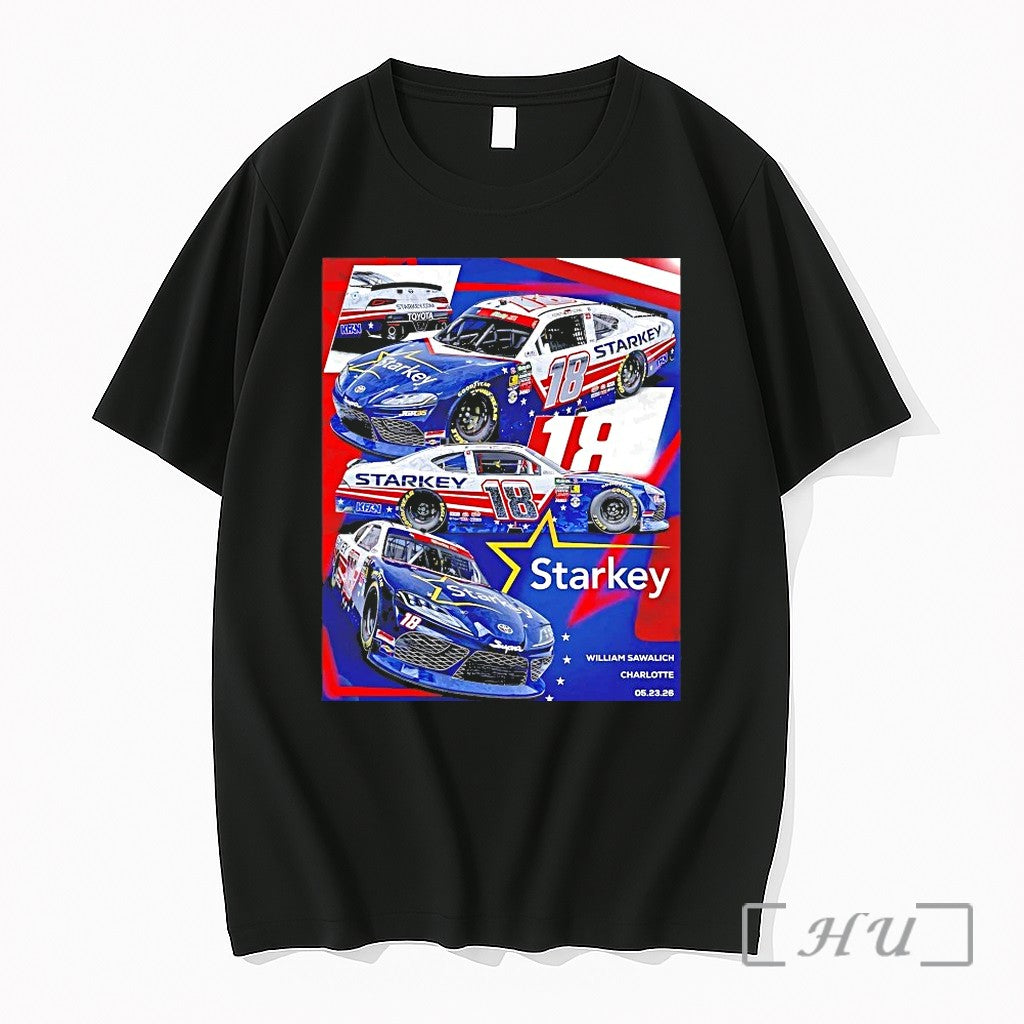 William Sawalich Joe Gibbs Racing Starkey Hearing - Adult & Kids T-Shirts, Sweatshirts & Hoodies apparel design preview 1