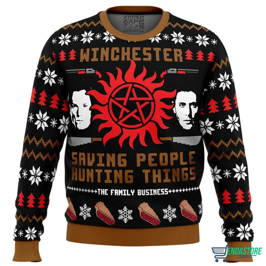Winchesters Saving People Hunting Things 3D Christmas Sweater - Holiday Gift product image