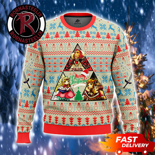 Wind Waker Triangle Merry Christmas Legend Of Zelda Ugly Christmas Sweater - Holiday Gift product image