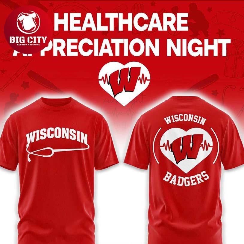 Wisconsin Badgers Healthcare Appreciation Night 2026 - Adult & Kids T-Shirts, Sweatshirts & Hoodies apparel design preview 1
