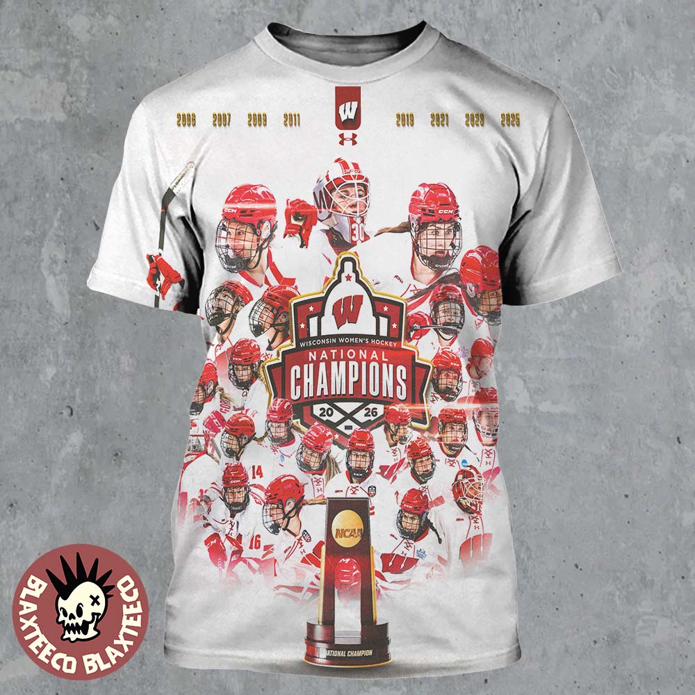 Wisconsin Badgers Women's Ice Hockey 2026 National - Adult & Kids T-Shirts, Sweatshirts & Hoodies apparel design preview 1