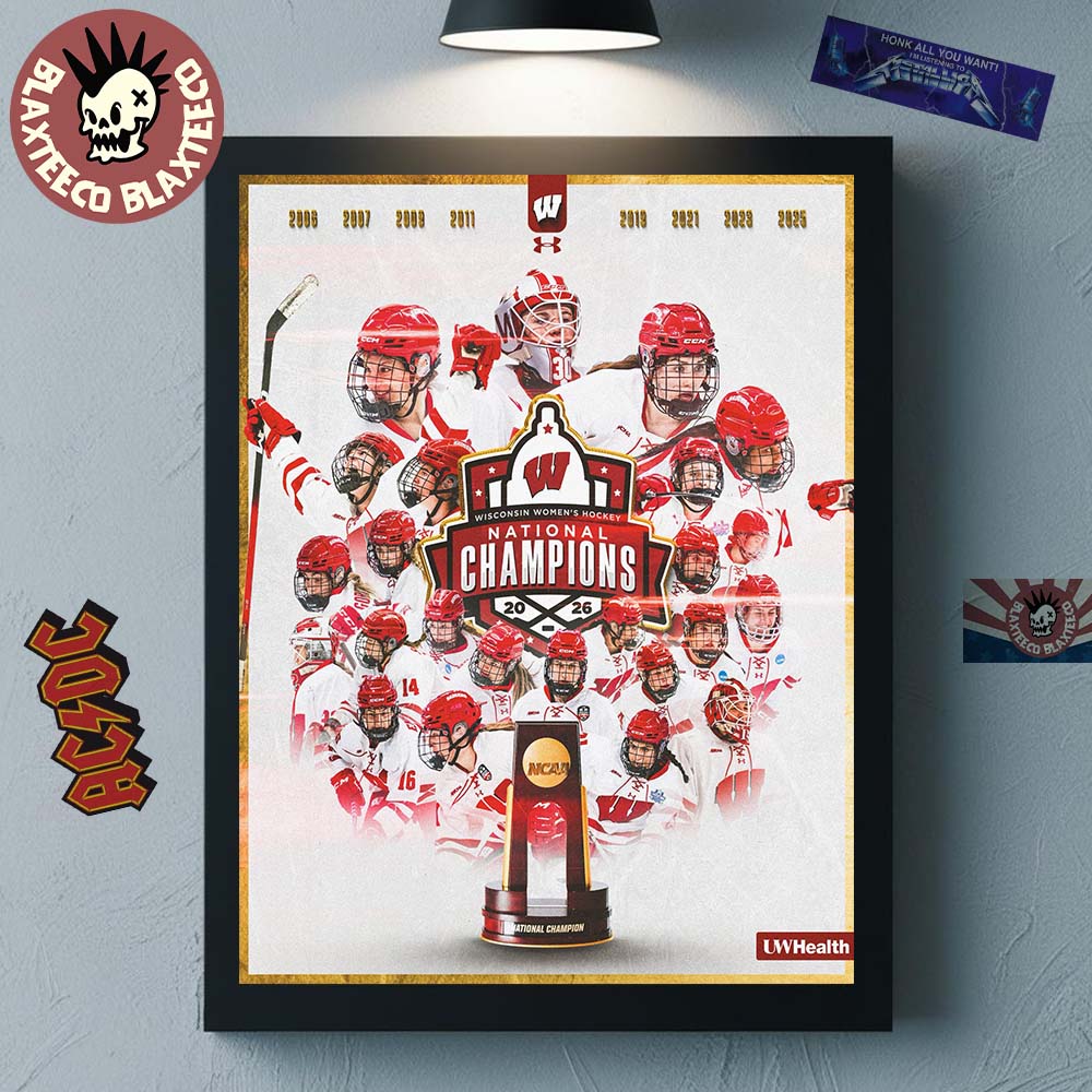 Wisconsin Badgers Women's Ice Hockey 2026 National - Adult & Kids T-Shirts, Sweatshirts & Hoodies apparel design preview 1