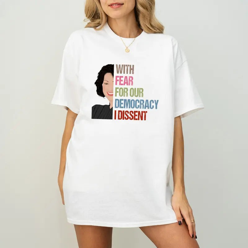 Fear Our Democracy I Dissent - Adult & Kids T-Shirts, Sweatshirts & Hoodies apparel design preview 1
