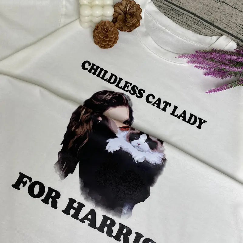 Love Hope Childless Cat Lady Kamala Harris Rights - Adult & Kids T-Shirts, Sweatshirts & Hoodies apparel design preview 1
