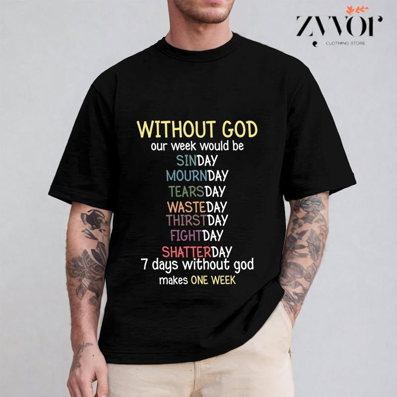 Without God Our Week Would Be Long Casual Crew Neck - Adult & Kids T-Shirts, Sweatshirts & Hoodies apparel design preview 1