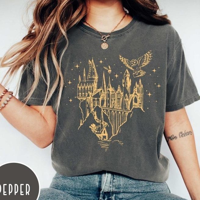 Wizard Castle Comfort Colors School Magical Magic - Adult & Kids T-Shirts, Sweatshirts & Hoodies apparel design preview 1