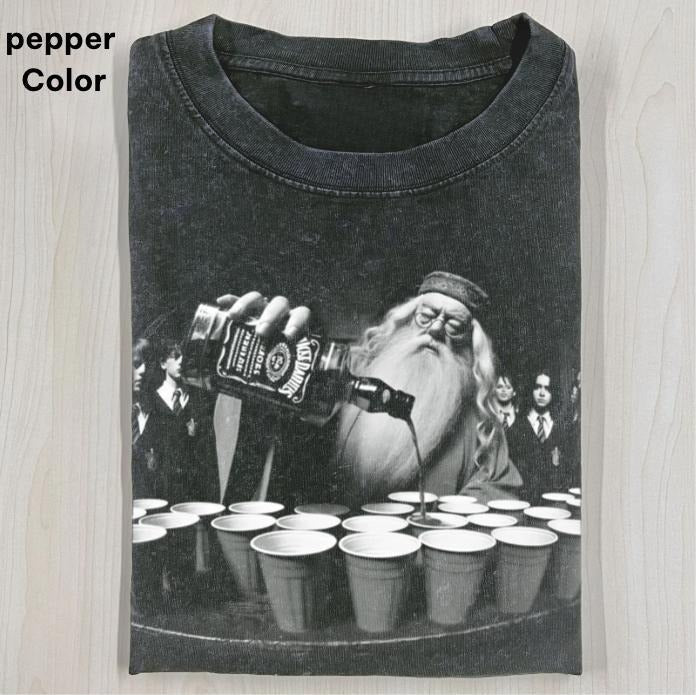 Wizard Drinking Harry Poster Meme Cringe Funny Dumb - Adult & Kids T-Shirts, Sweatshirts & Hoodies apparel design preview 1