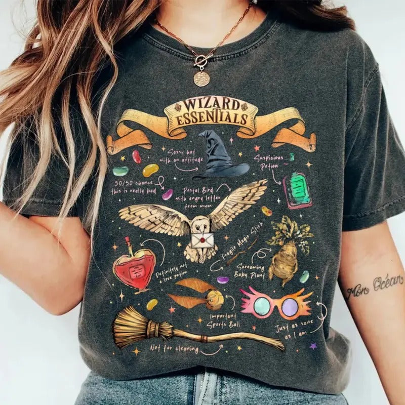Wizard Essenntialss Wizarding World Fan Halloween - Adult & Kids T-Shirts, Sweatshirts & Hoodies apparel design preview 1