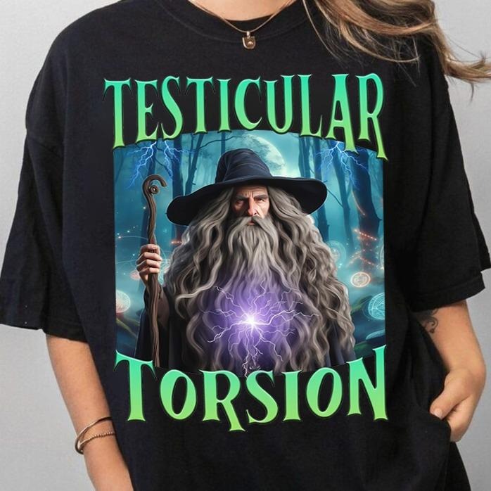 Wizard Funny Testicular Torsion Cursed Spells Shadow - Adult & Kids T-Shirts, Sweatshirts & Hoodies apparel design preview 1