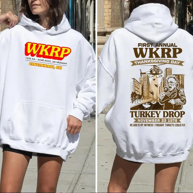 Wkrp First Annual Thanksgiving Day Turkey Drop - Adult & Kids T-Shirts, Sweatshirts & Hoodies apparel design preview 1
