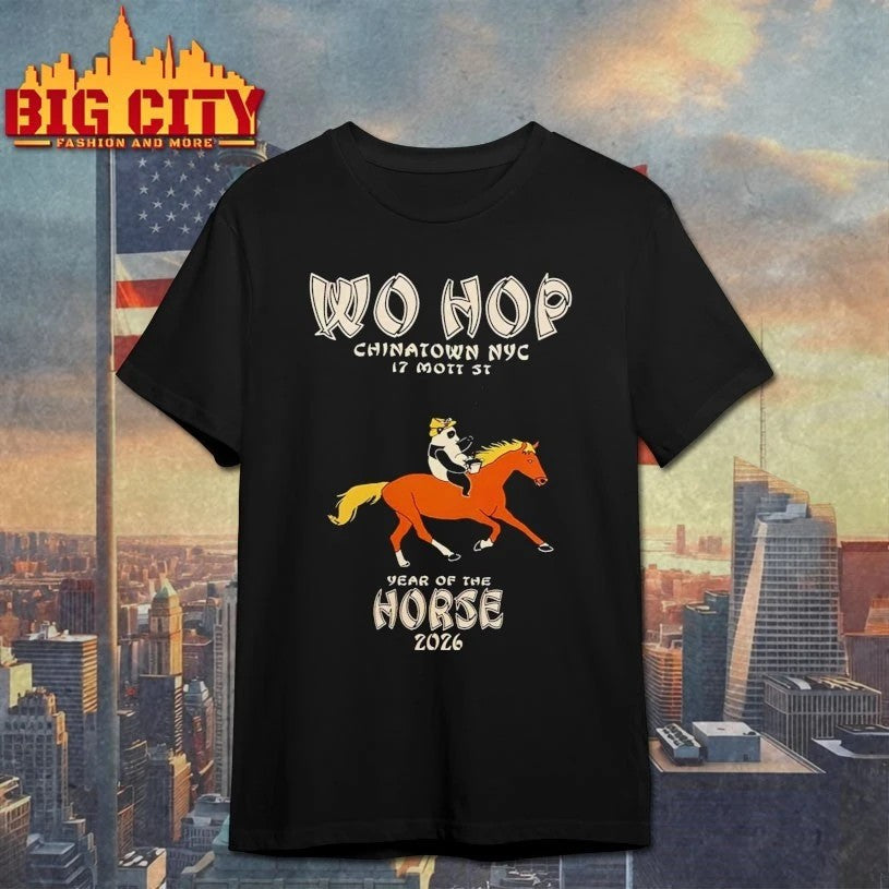 Wo Hop Chinatown NYC Year Of The Horse 2026 - Adult & Kids T-Shirts, Sweatshirts & Hoodies apparel design preview 1