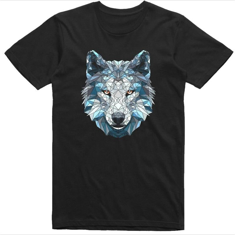 Wolf Polygonal Colorful Print Regular Fit 100% Cotton - Adult & Kids T-Shirts, Sweatshirts & Hoodies apparel design preview 1