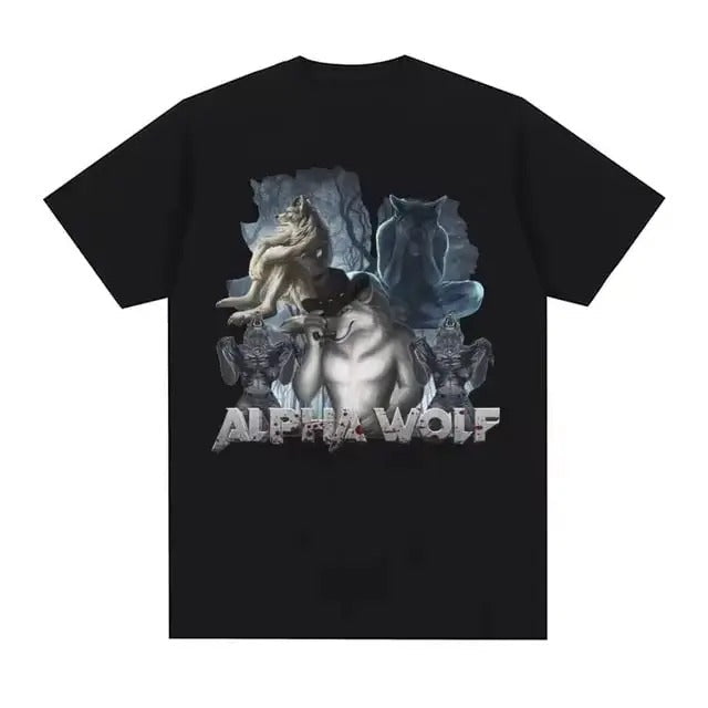 Wolf Ripping Meme Funny Vintage Alpha Werewolf - Adult & Kids T-Shirts, Sweatshirts & Hoodies apparel design preview 1