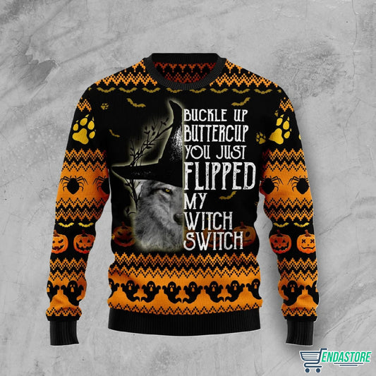 Wolf Witch Halloween 3D Sweater - Gift Idea product image