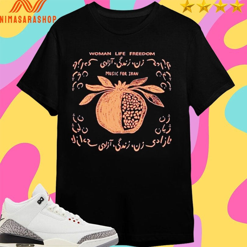 Woman Life Freedom Music For Iran - Adult & Kids T-Shirts, Sweatshirts & Hoodies apparel design preview 1