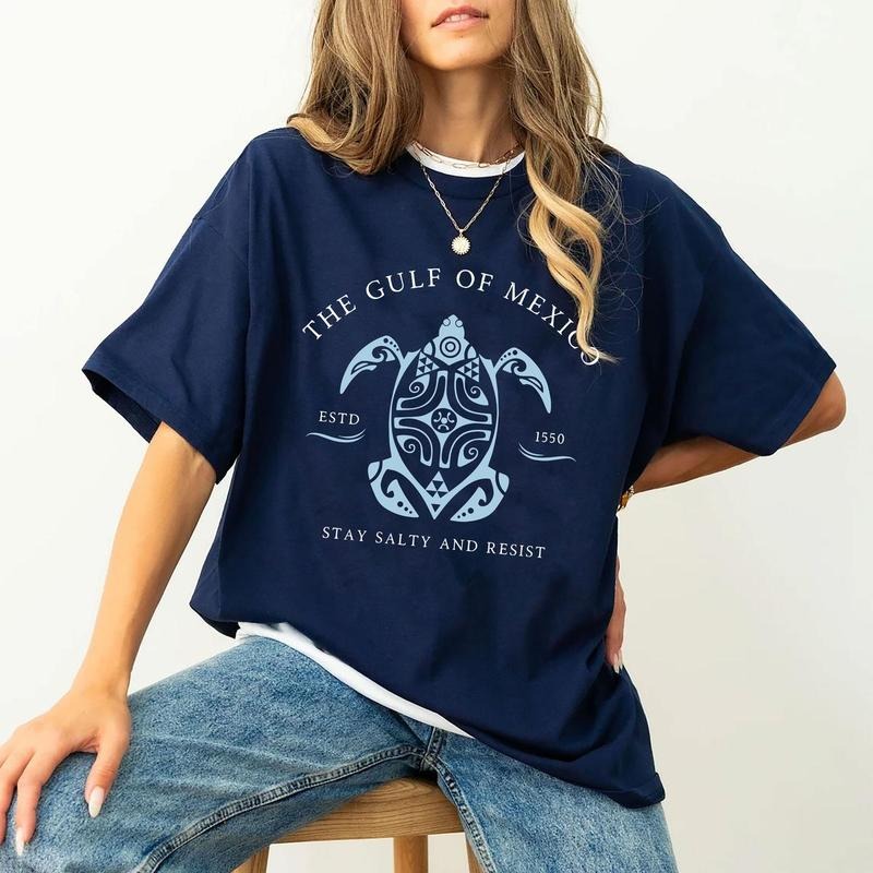Gulf Mexico Stay Salty Resist Turtle Coast Beach - Adult & Kids T-Shirts, Sweatshirts & Hoodies apparel design preview 1