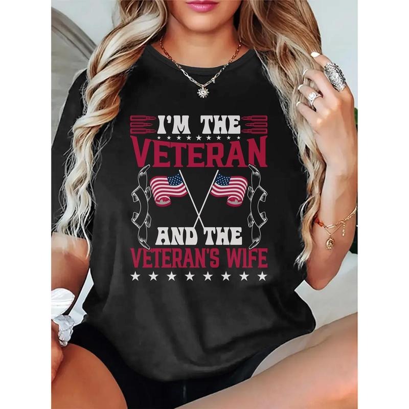 "I'M Veteran Veterans Wife" Casual Black American - Adult & Kids T-Shirts, Sweatshirts & Hoodies apparel design preview 1